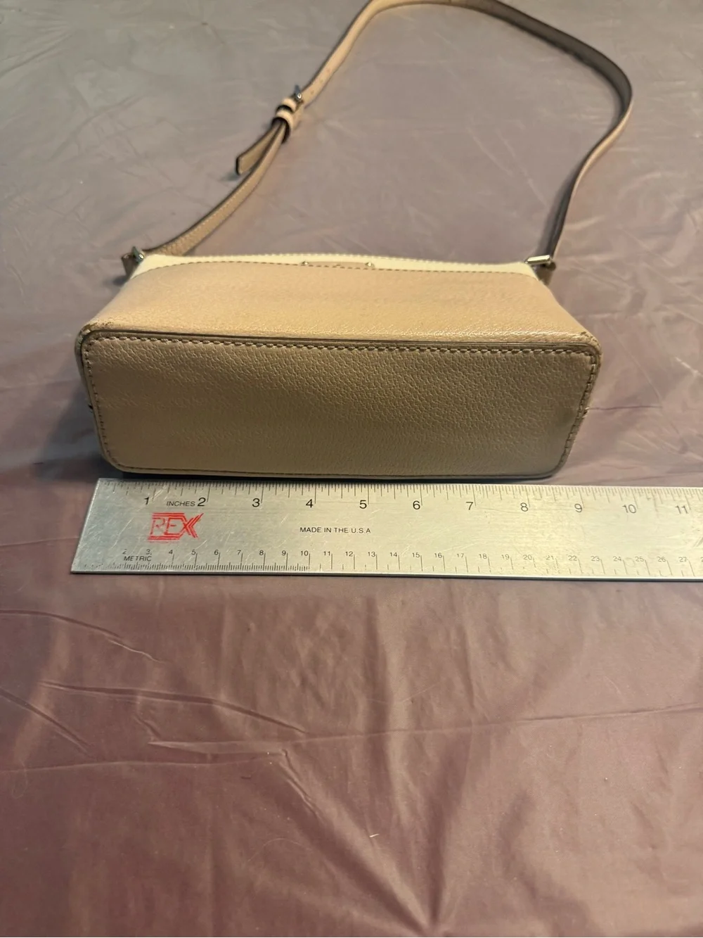 kate spade Grove Street Millie Pebble Leather Two-Tone Crossbody Bag Cream/Tan
